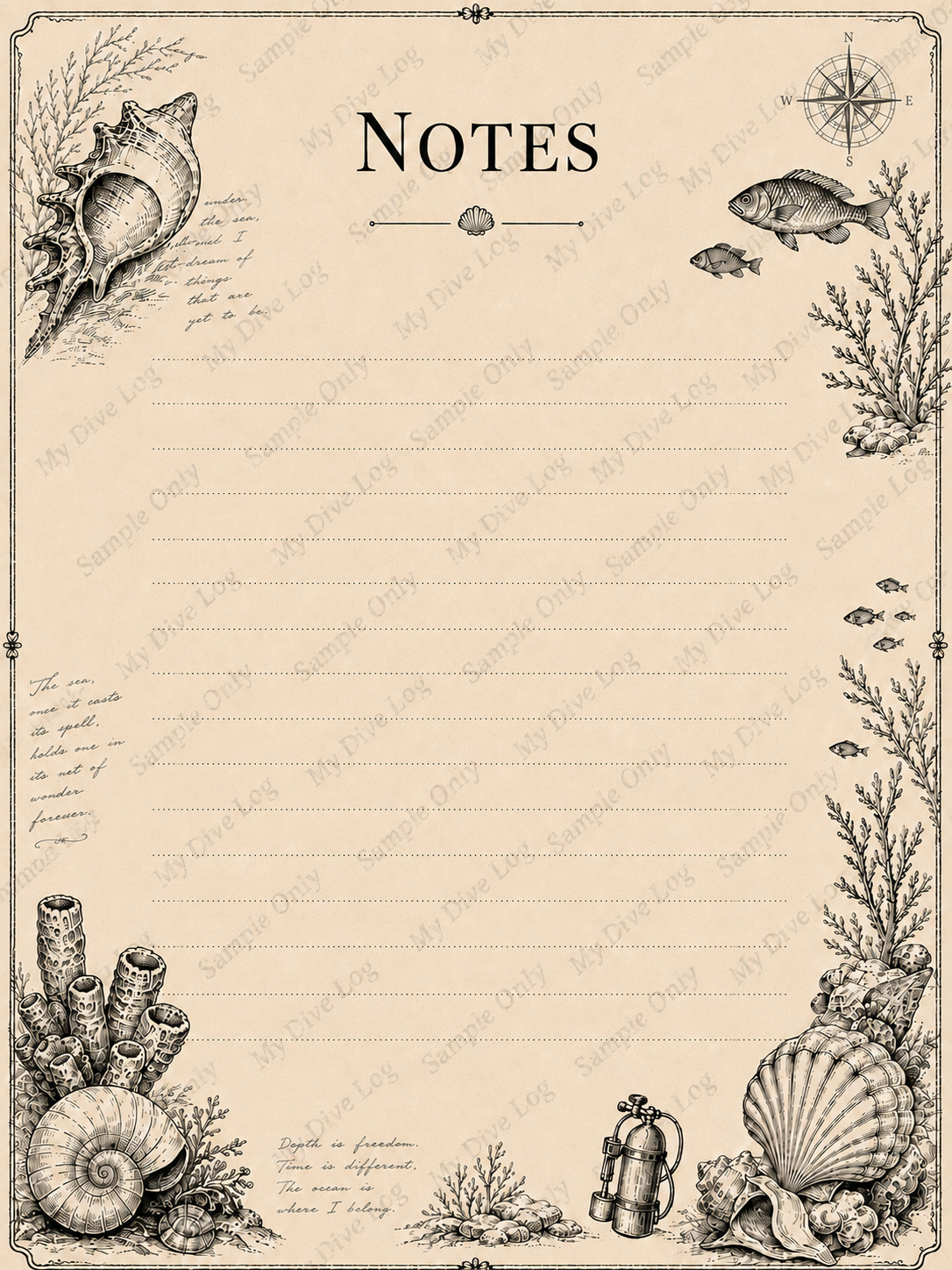 My Dive Log book
